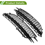 1 Pair Front Fog Light Grills for Audi A6 C7 (2012–2018) No. 4G0807681F Black Honeycomb
