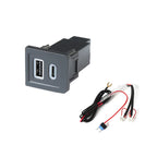 1x LED USB-C PD + USB-A QC3.0 Charger Upgrade Kit for Multivan T5 (2008–2015)