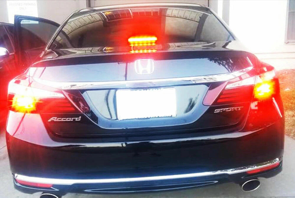 2x Strobe Blinking Red LED Brake Light Bulbs for Honda Civic CR-V (2012-2016)
