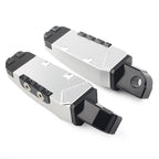 Rear Footrests Silver Foot Pegs for Suzuki GSXR600/750/1300 (2001–2023)