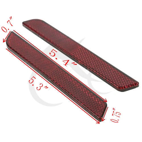 Saddlebag Latch Cover Set of 2 Red Reflectors for Harley Touring (1994–2013)