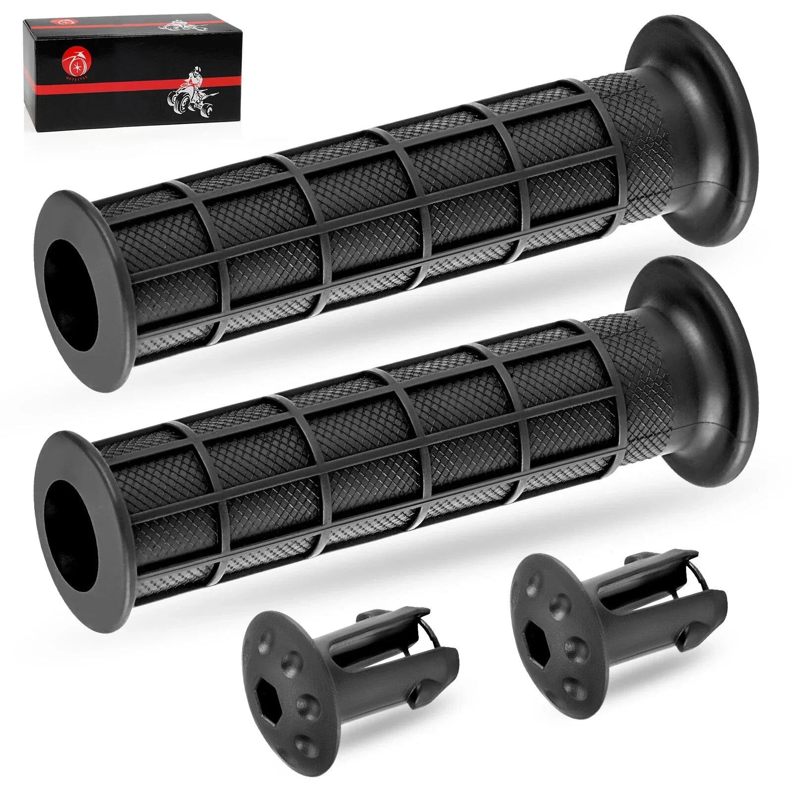 Handlebar Grips & End Caps for Honda Recon/Rancher/Foreman/Rubicon/Rincon (1999–2012)