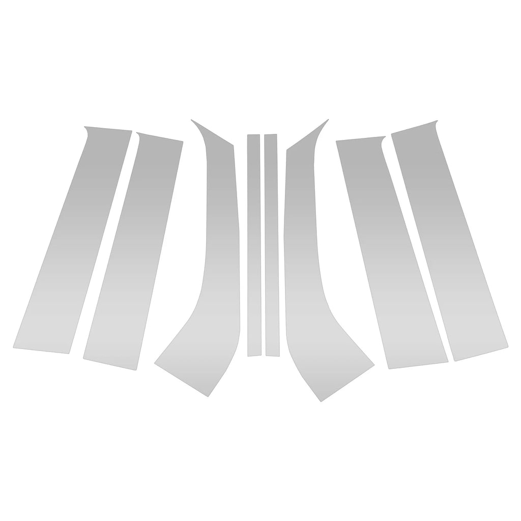 Set of 8 Door Pillar Window Trim for Ford Everest (2023–2024) Silver Tone