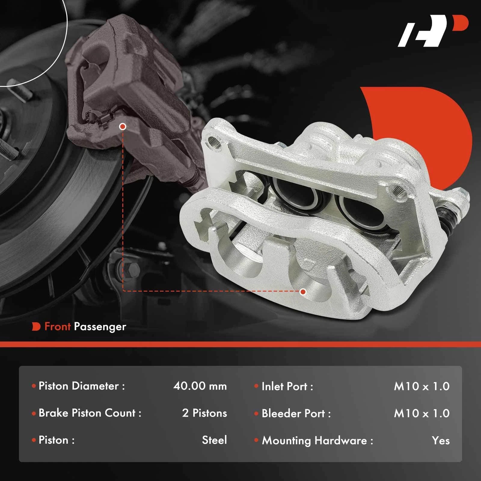 Front Left Brake Caliper with Bracket for Subaru Impreza (2017-2021)