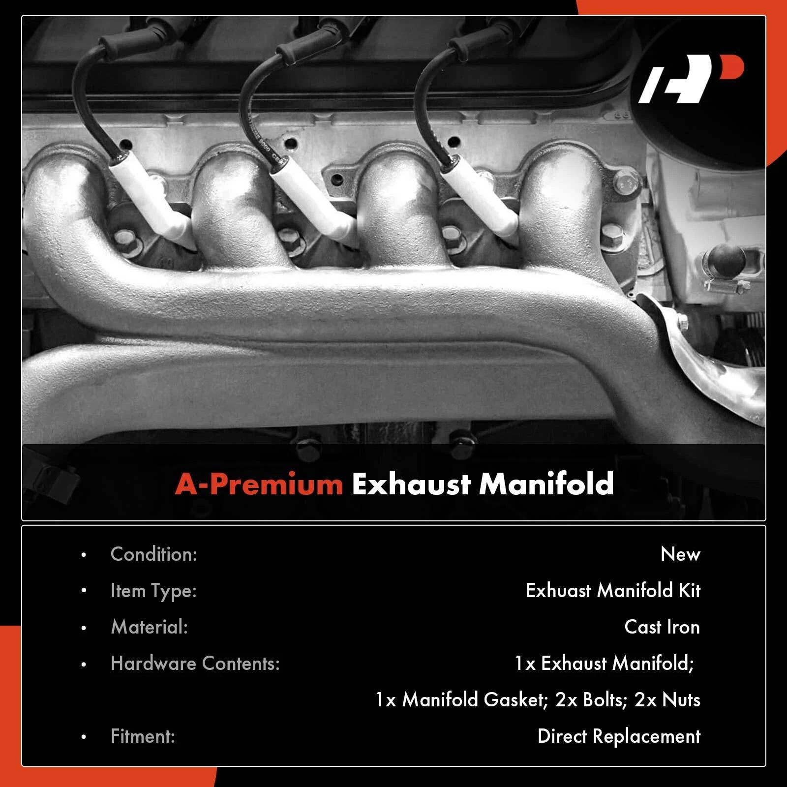 Driver Exhaust Manifold with Gasket for Ram 1500 Dodge Dakota Durango