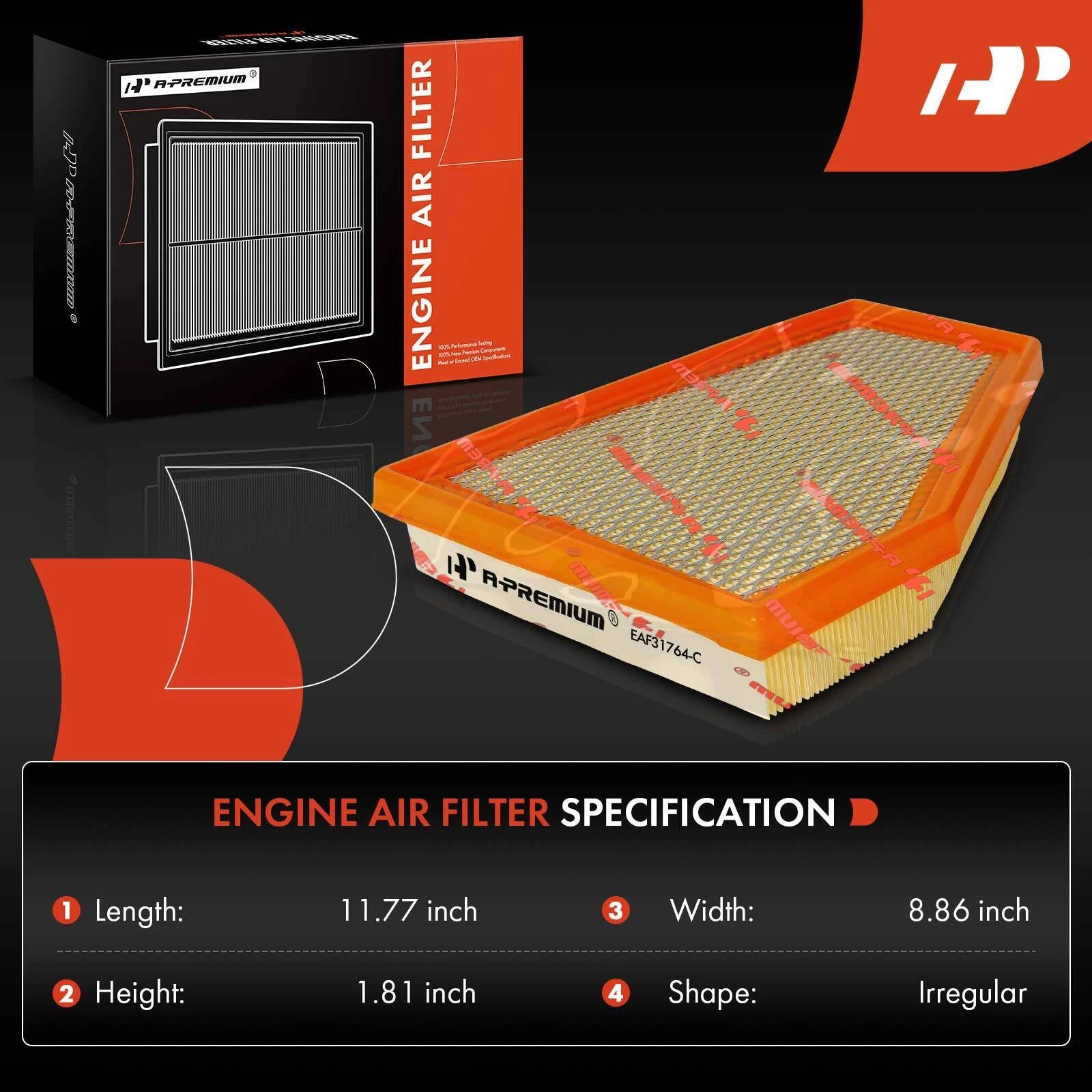 2X Engine Air Filter for Jeep Grand Cherokee (2022-2024)