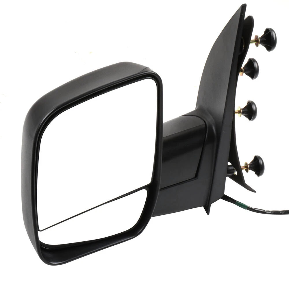 Set of 2 Black Power Manual Mirrors for Ford Econoline (2003-2014)