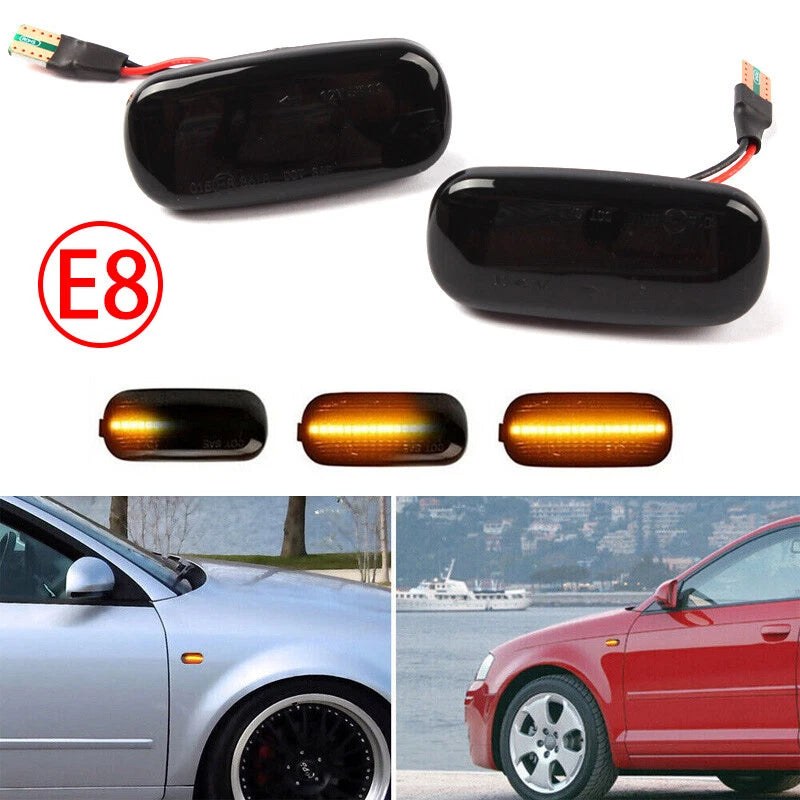 Sequential LED Side Marker Lights for Audi A3 S3 8P A4 S4 RS4 B6 B7 B8 A6 S6 RS6