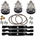 Deck Rebuild Kit with Blades, Spindles, Belt for Cub Cadet, MTD (Fits 50")