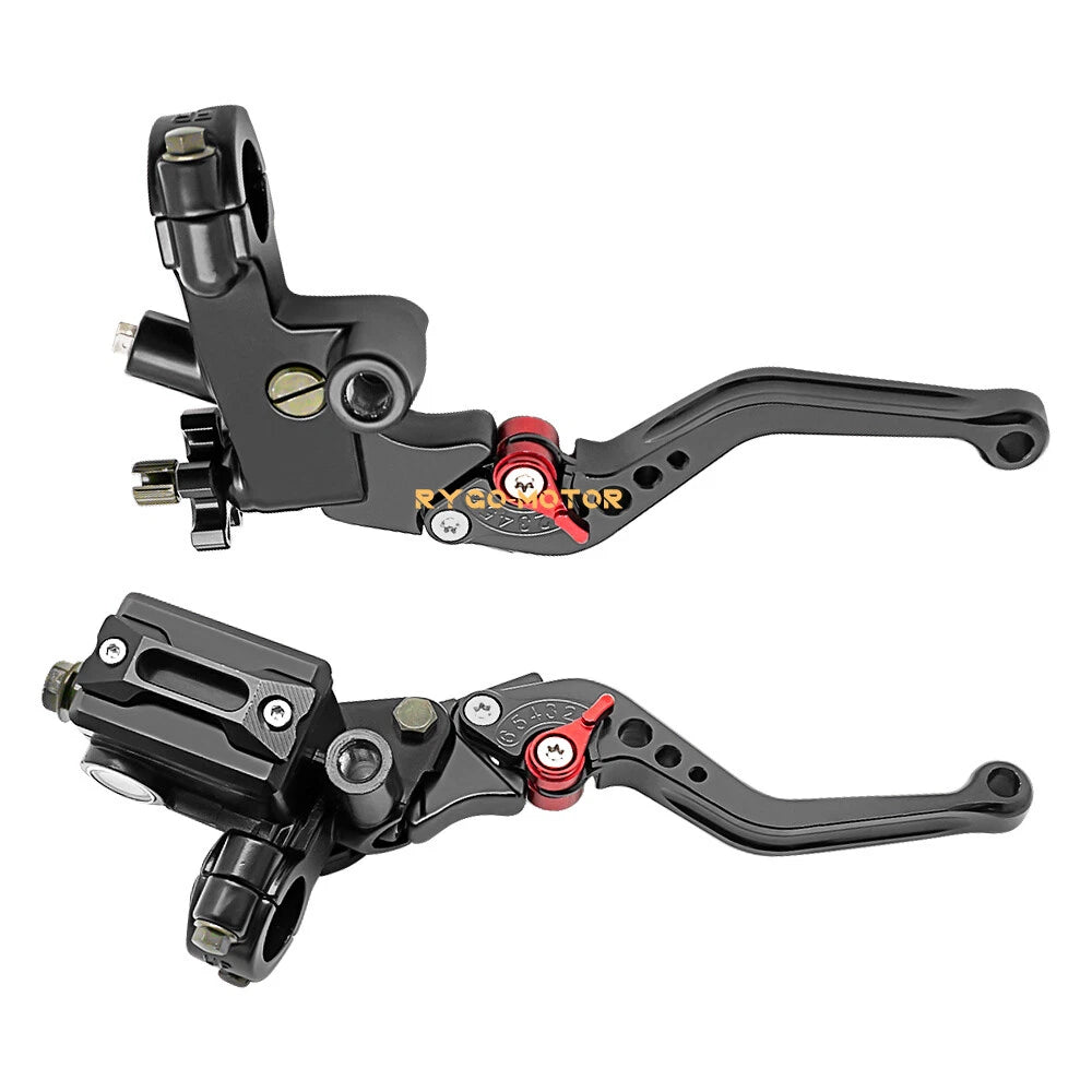 CNC Brake Clutch Master Cylinder Lever Set for Universal Motorcycle (7/8'')