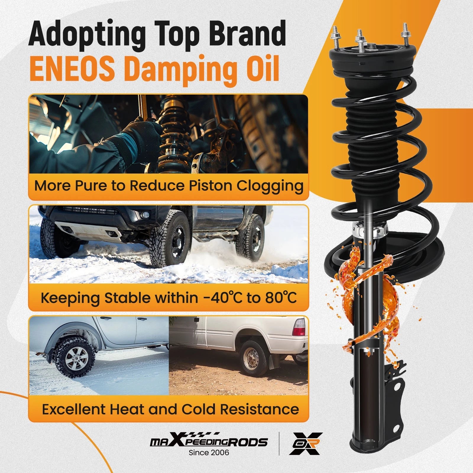 Rear Struts for Toyota Camry (2007–2011), Avalon (2006–2012), ES350 (2007–2012)