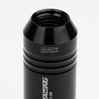 20 PCS Open End M12x1.25 60mm Tall Black Aluminum Lug Nuts + Adapter