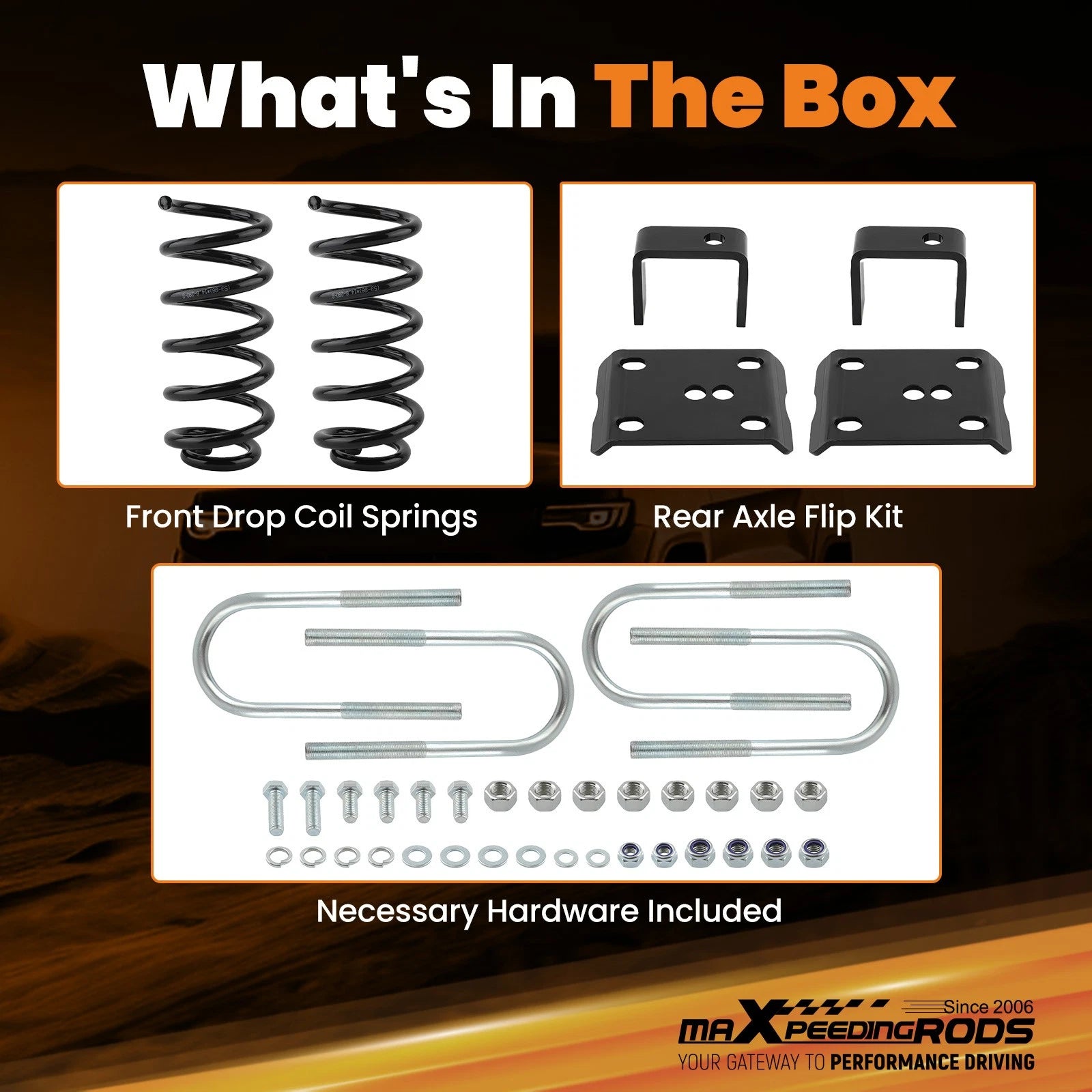 3" Lowering Coil Springs & 5" Drop Axle Flip Kit for Ford Ranger Mazda B (1983–1997)