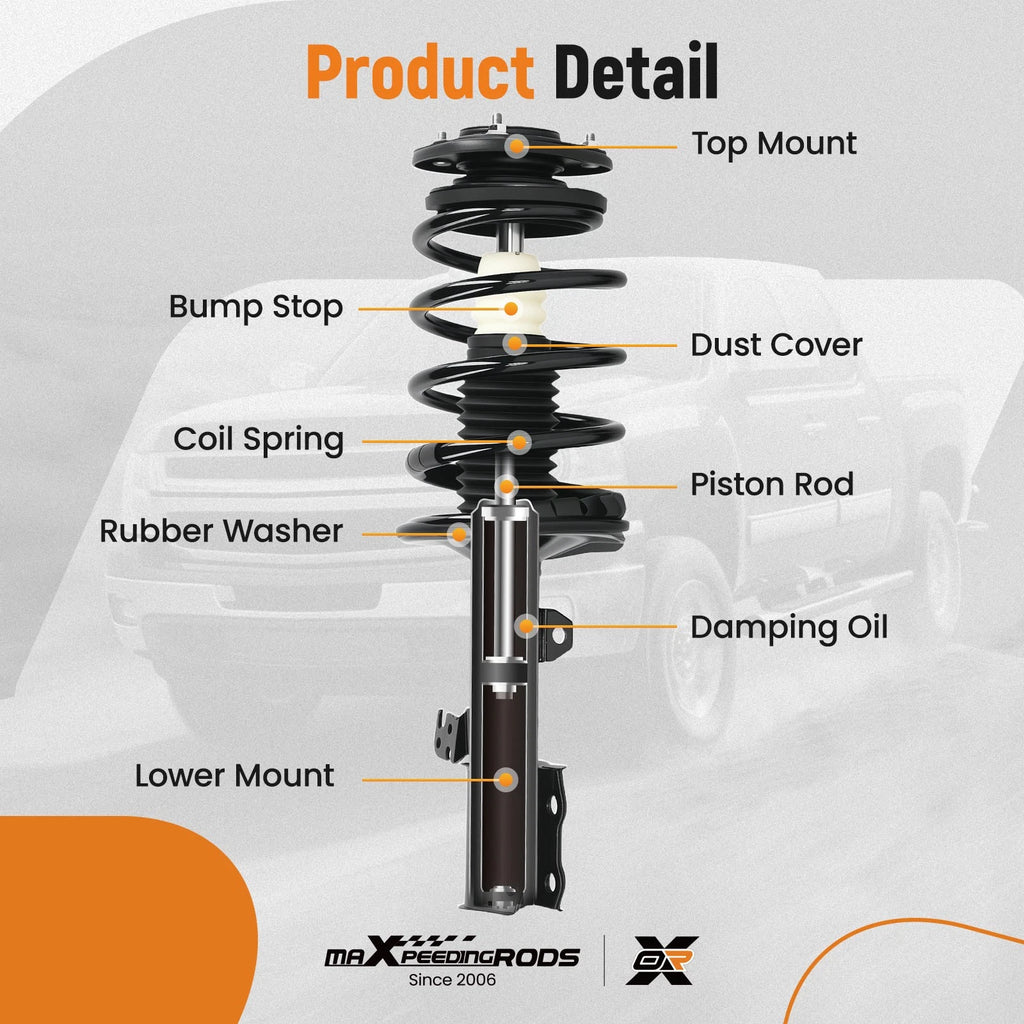 16pc Suspension Kit for Toyota Corolla (2003-2008) Front Rear Struts Control Arms