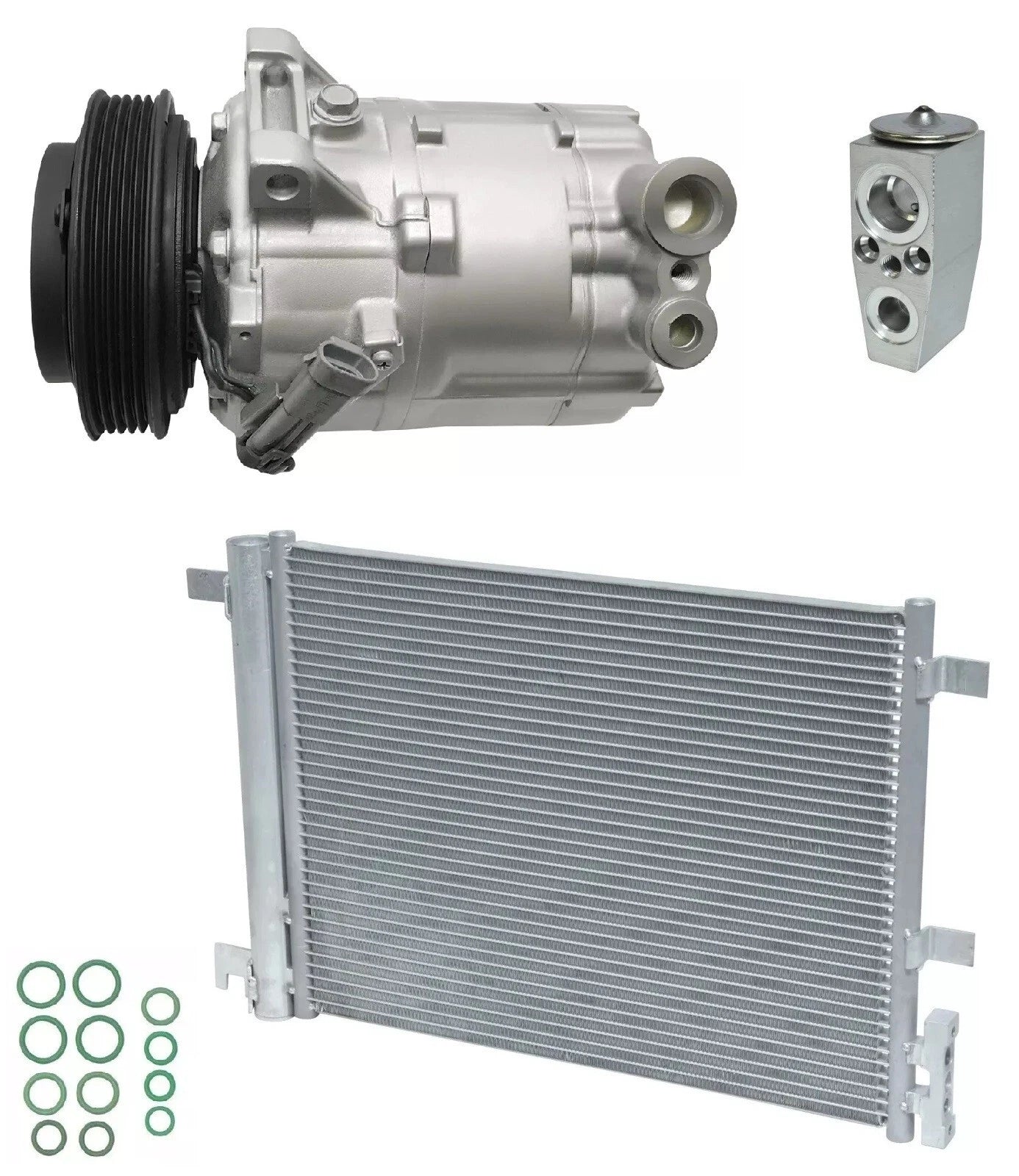 AC Compressor Kit With Condenser for Chevrolet HHR 2.4L (2008–2011)