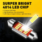 2X C5W 6418 LED 36MM Festoon License Tag Light Bulb 6000K