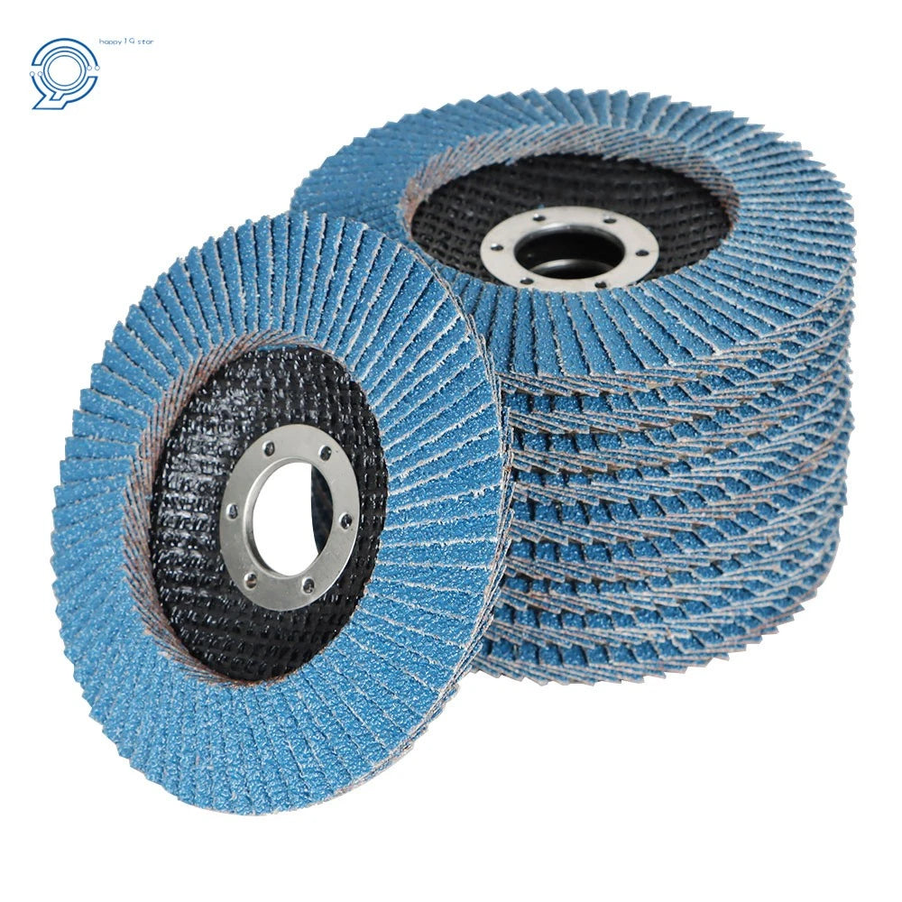 Set of 10 Zirconia Flap Discs 4.5In x 7/8In 40 Grit for Grinding