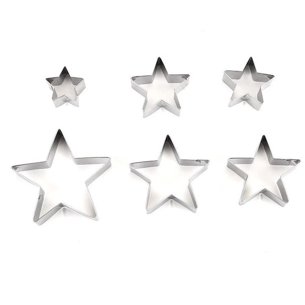 Set of 4 Star-Shaped Mousse Rings for Cookies Cakes