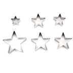 Set of 4 Star-Shaped Mousse Rings for Cookies Cakes