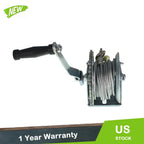 Manual Crank Winch for Truck 1500 lbs with 10m Rope (High Carbon Steel)