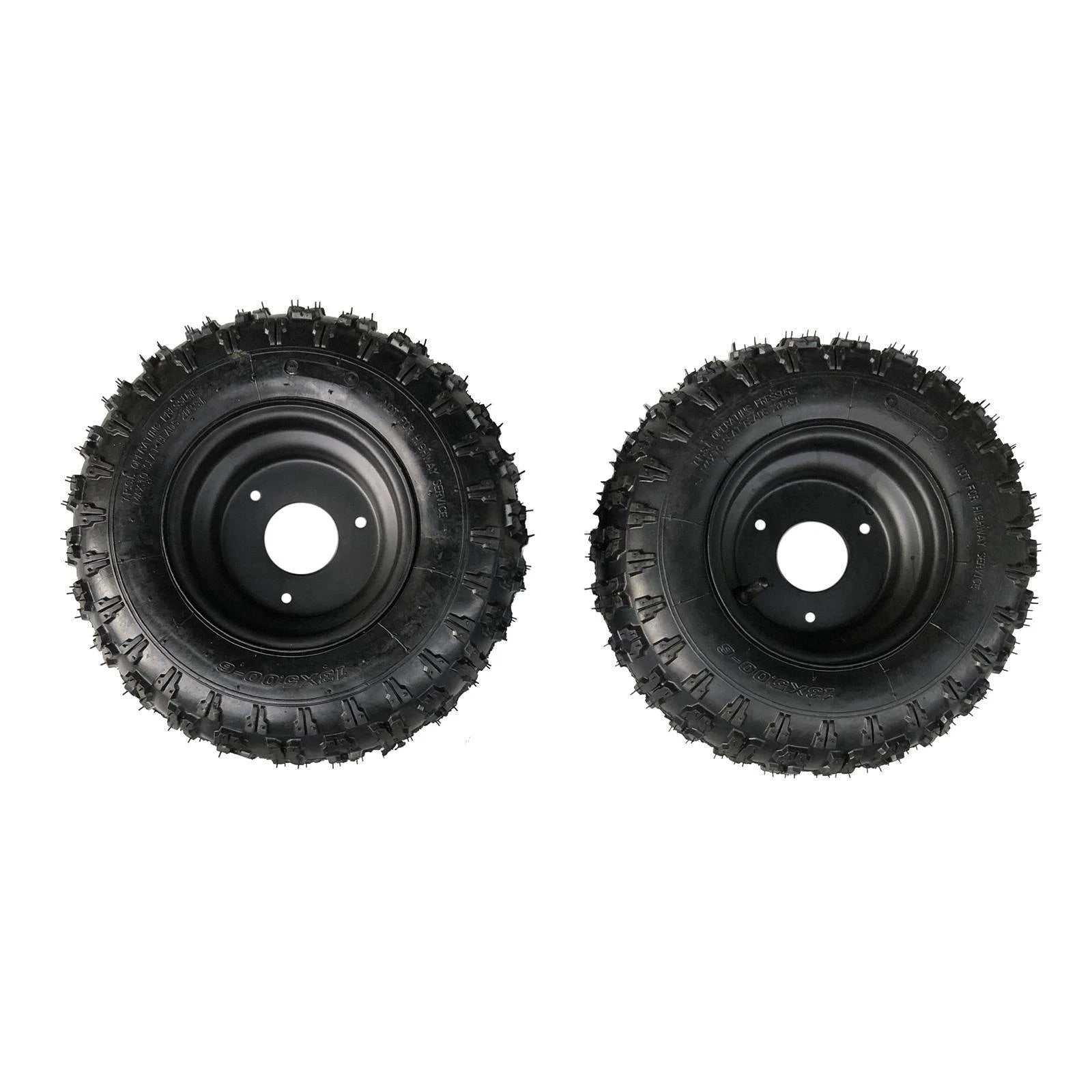 Set of 2 6" Wheel Tire Rim Assembly for Go Kart Drift Trike ATV