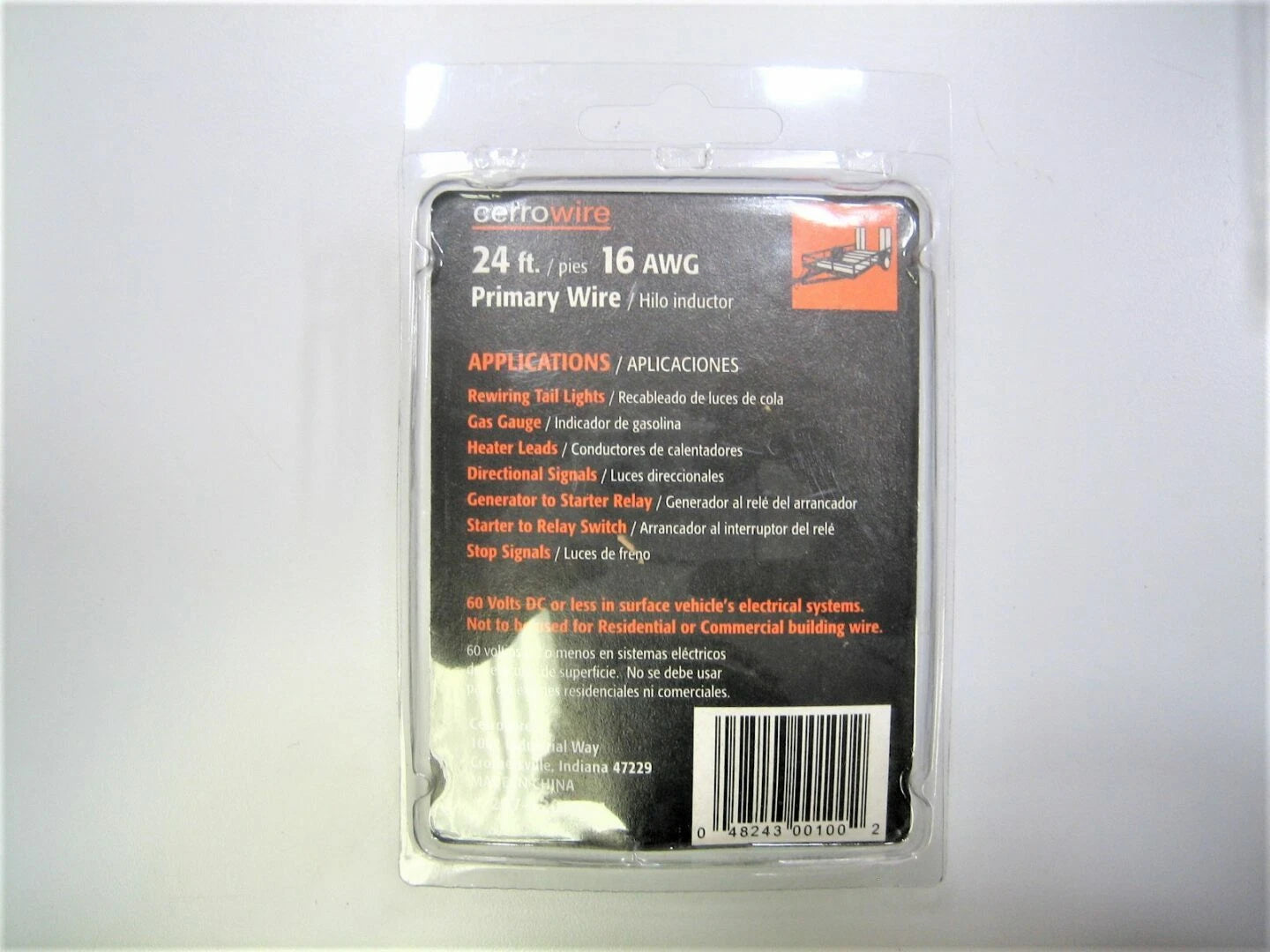 24ft 16 AWG Black Primary Wire for Marine Boat Trailer (Multi-Application)