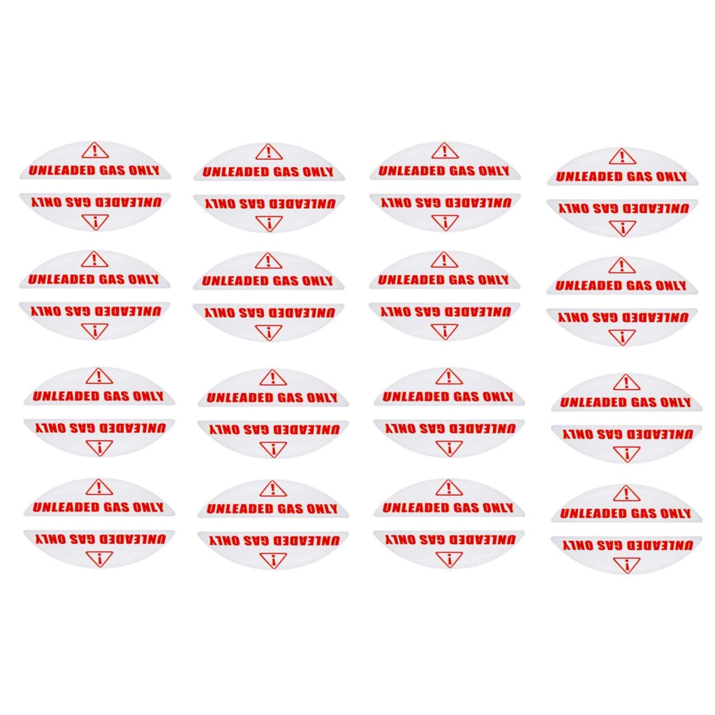 Set of 16 Unleaded Gas Only Stickers for Auto Shops