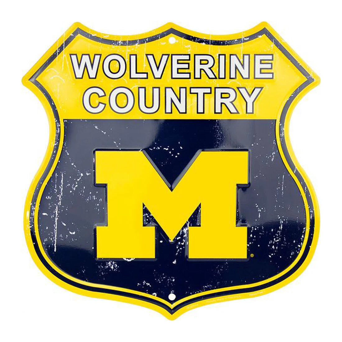 Michigan Wolverine Country Tin Metal Route Sign for Universal Use (N/A)