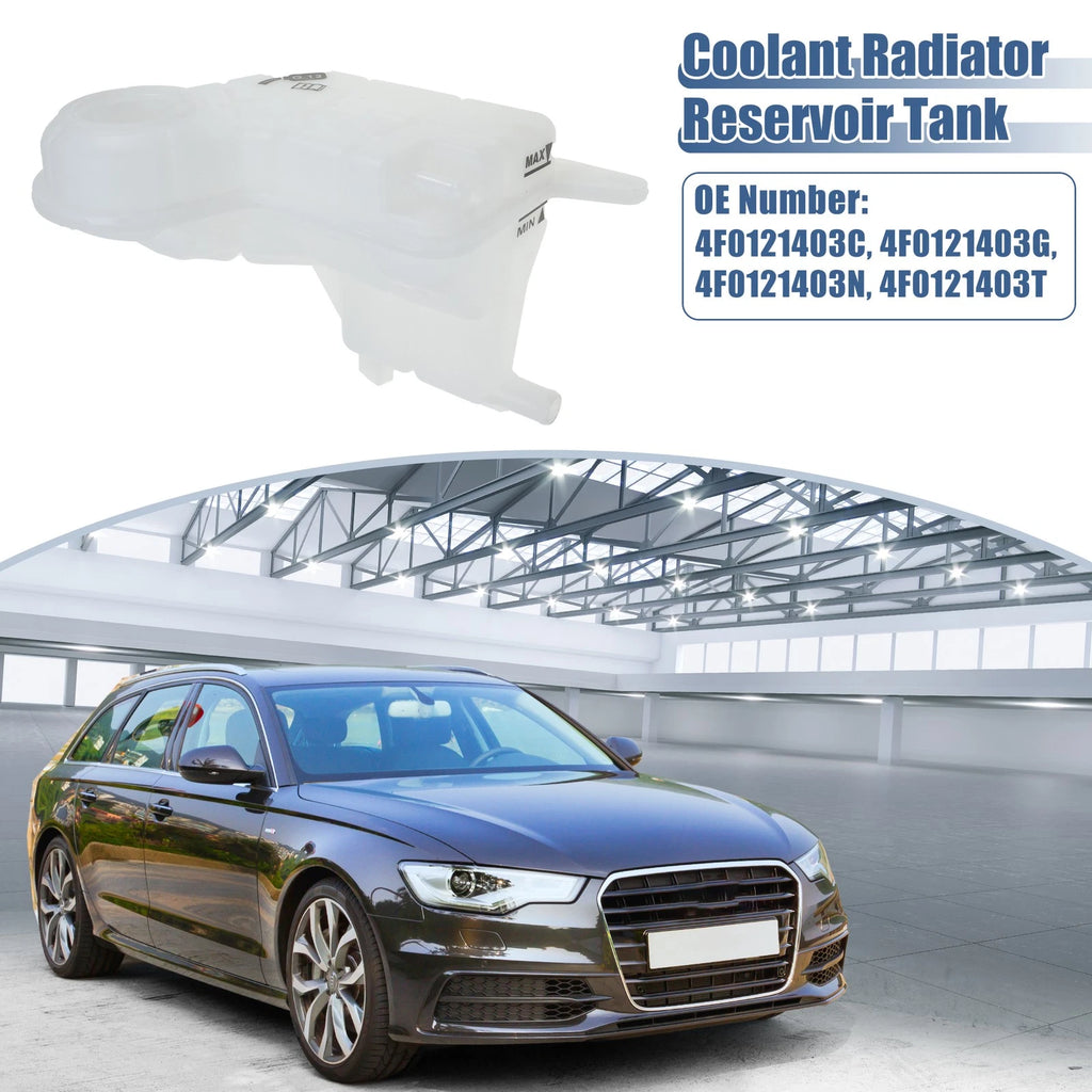 Coolant Radiator Reservoir Tank 4F0121403N w/ Sensor for Audi A6 (2005–2011)