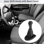 5 Speed Shift Knob with Boot Cover for Chevrolet Spark (2011–2015) Faux Leather