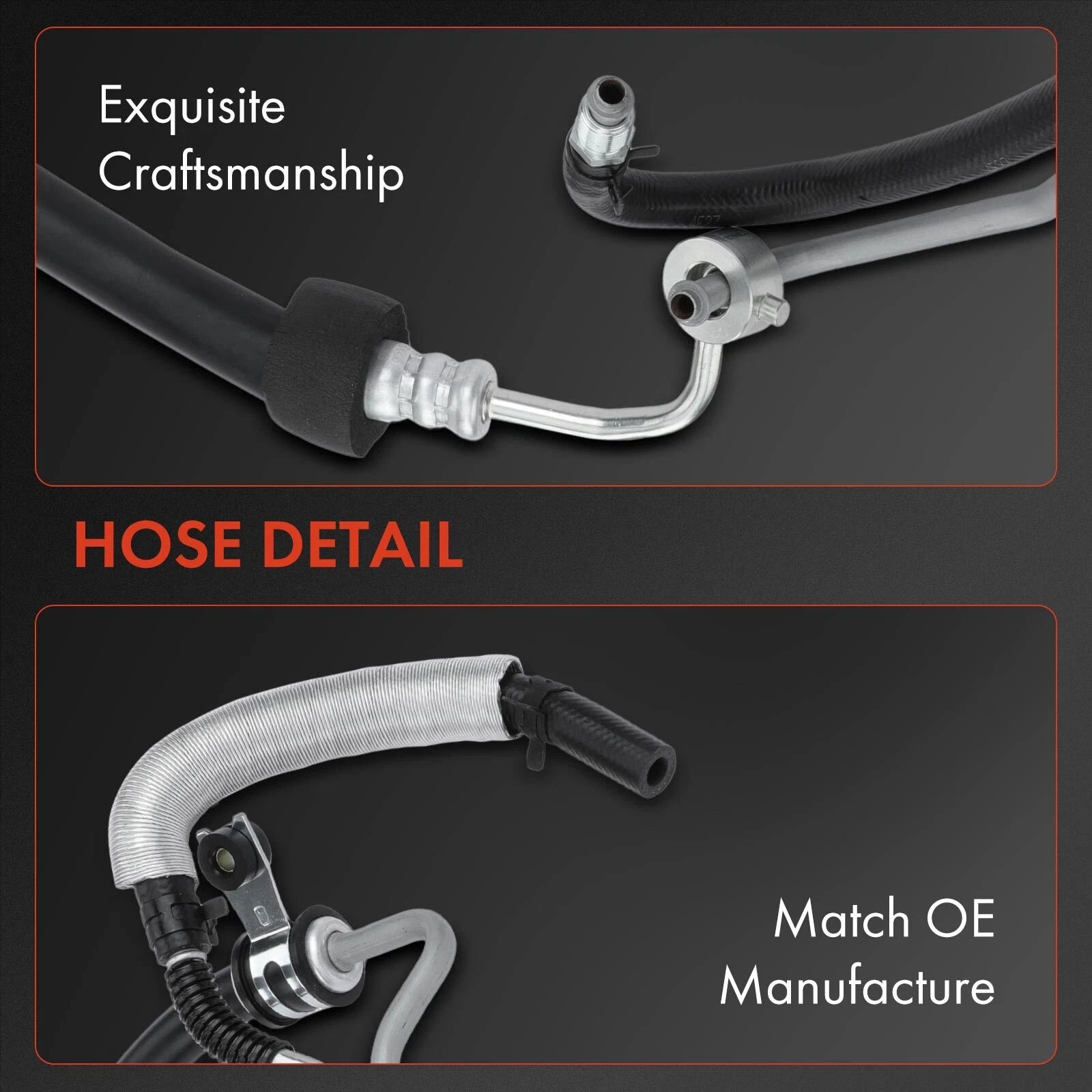 2X Power Steering Pressure & Return Line Hose for Hyundai Tucson (2016–2023)