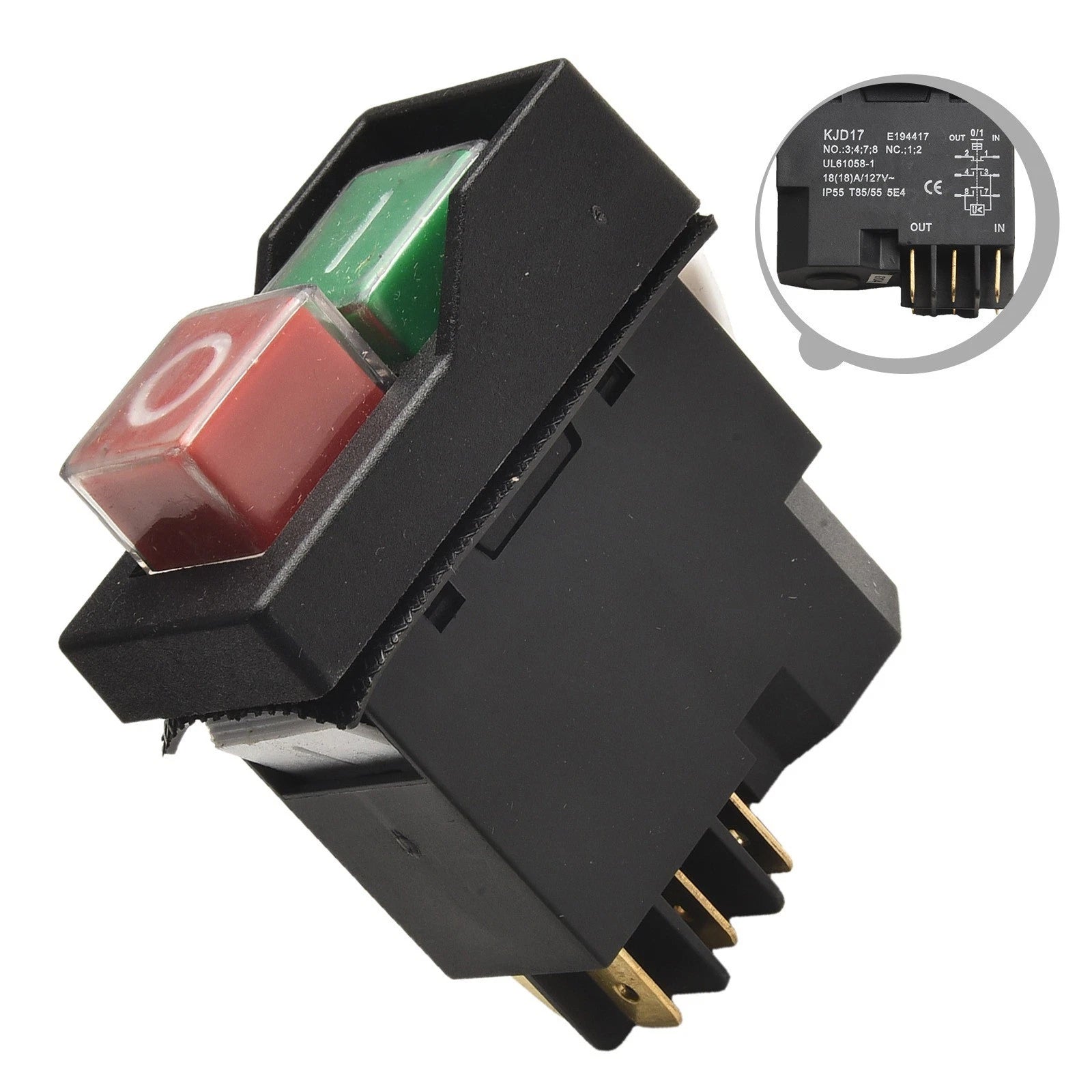 Electromagnetic Safety Pushbutton Switch for KJD17 (Compatible with Saws)