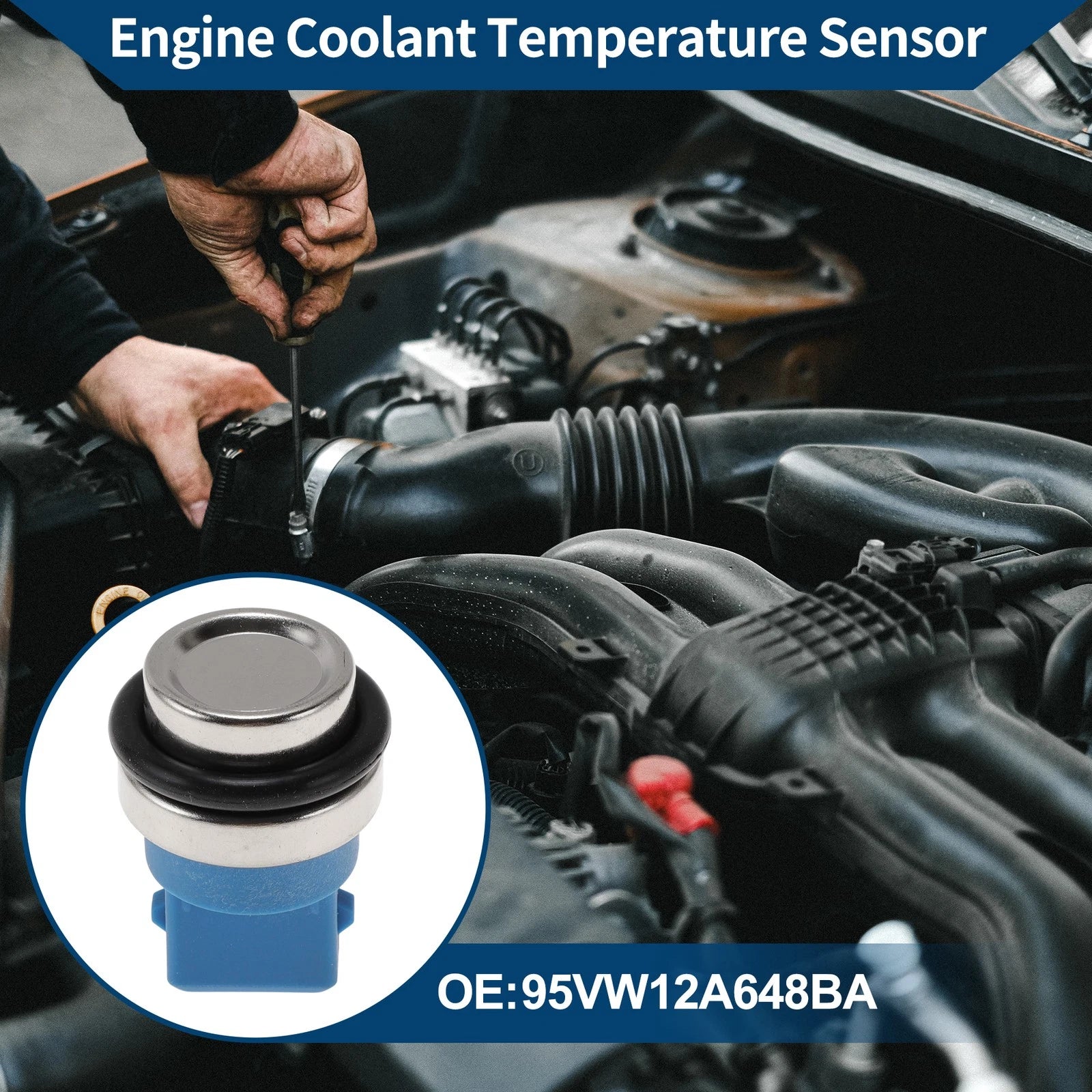 Engine Coolant Temperature Sensor No. 95VW12A648BA for Ford Kuga (2019–2023)