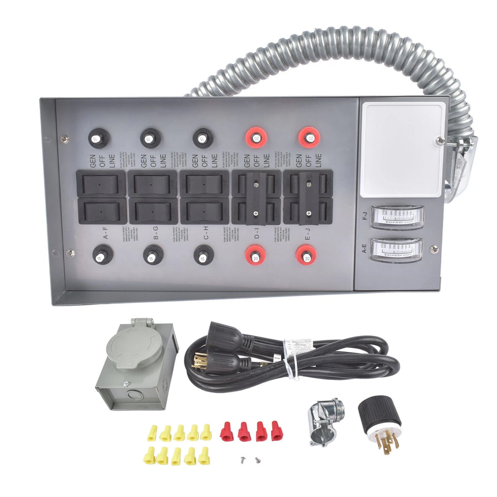Transfer Switch Kit for Manual Generator (Single & Double Pole Circuits)
