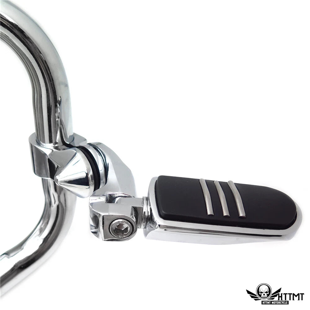 Streamliner Foot Peg Set for 1.25" Engine Guard (Adjustable Mount Kit)