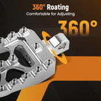 CNC Wide Fat Footpegs for Harley (360° Rotating, Chopper, Bobber Style)