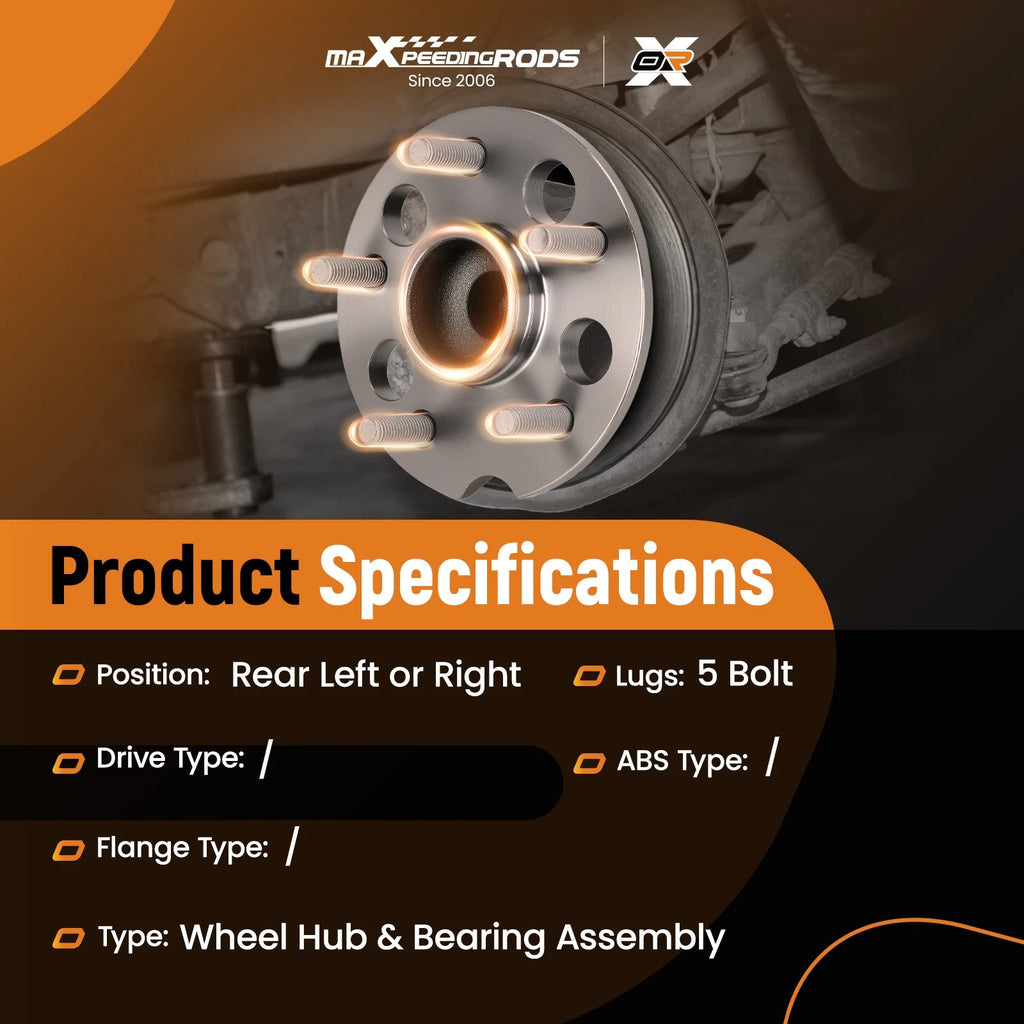 Rear Wheel Bearing Hub Assembly for Toyota Sienna (2004–2010)