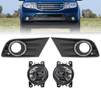 Front Bumper Fog Light Lamp Cover & Chrome Trim for Honda Pilot (2012–2015)