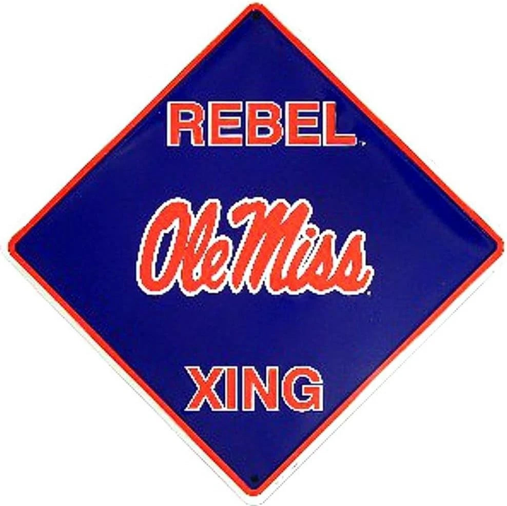 Rebel Xing Crossing Sign for Ole Miss Rebels (University of Mississippi)