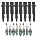 Set of 8 Ignition Coils & NGK V-Power Spark Plugs for BMW E66 E53 745i X5 4.4 V8