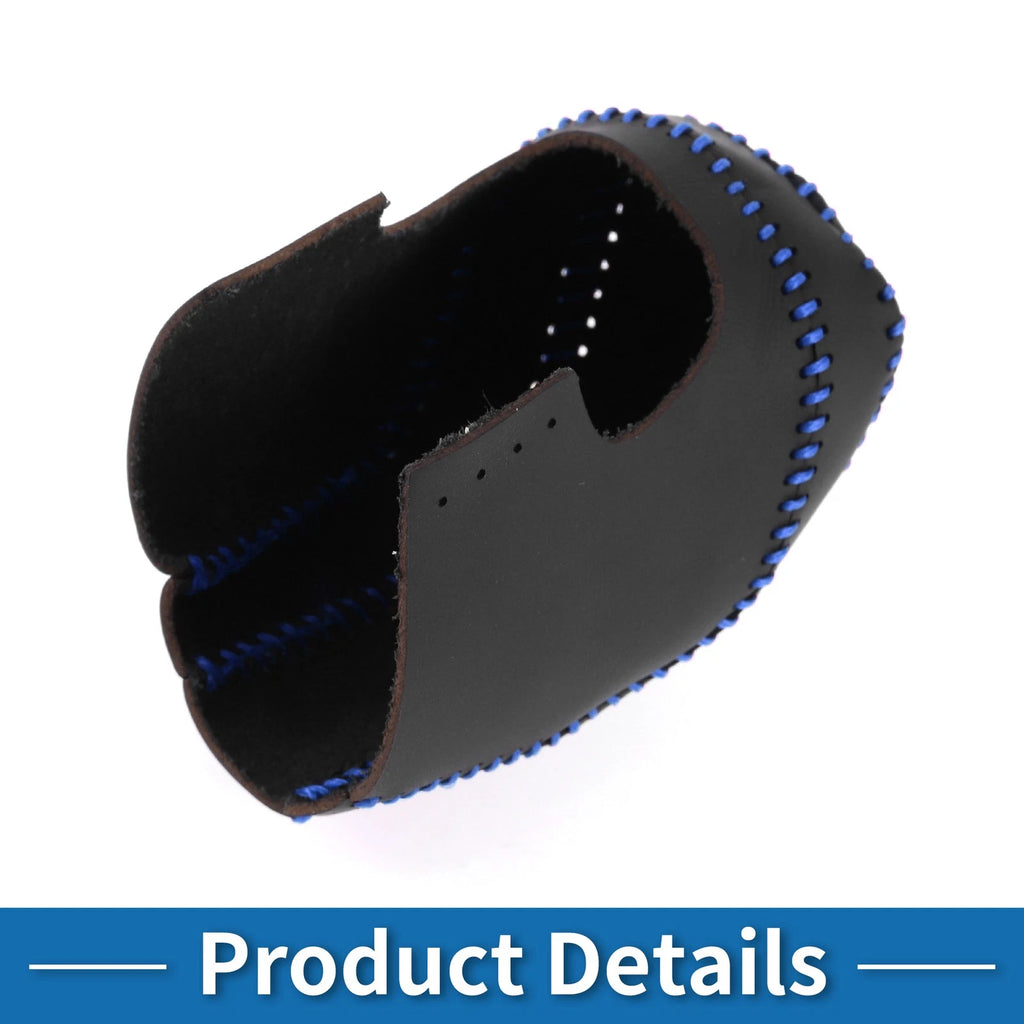 1pc Gear Shift Knob Cover for Toyota Camry (2018–2024) Black Blue Faux Leather