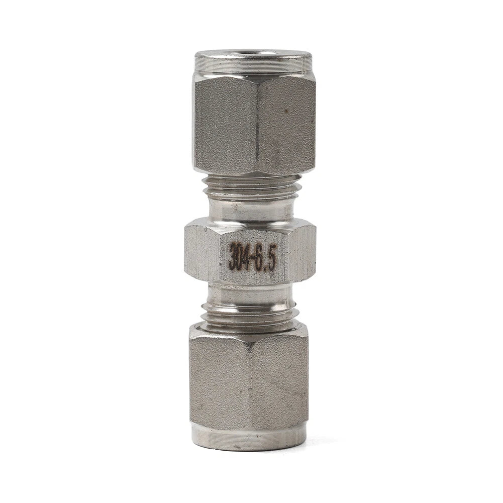 1Pc 1/4" 6.5mm Equal OD Straight Through Ferrule Pipe Tube Connector for