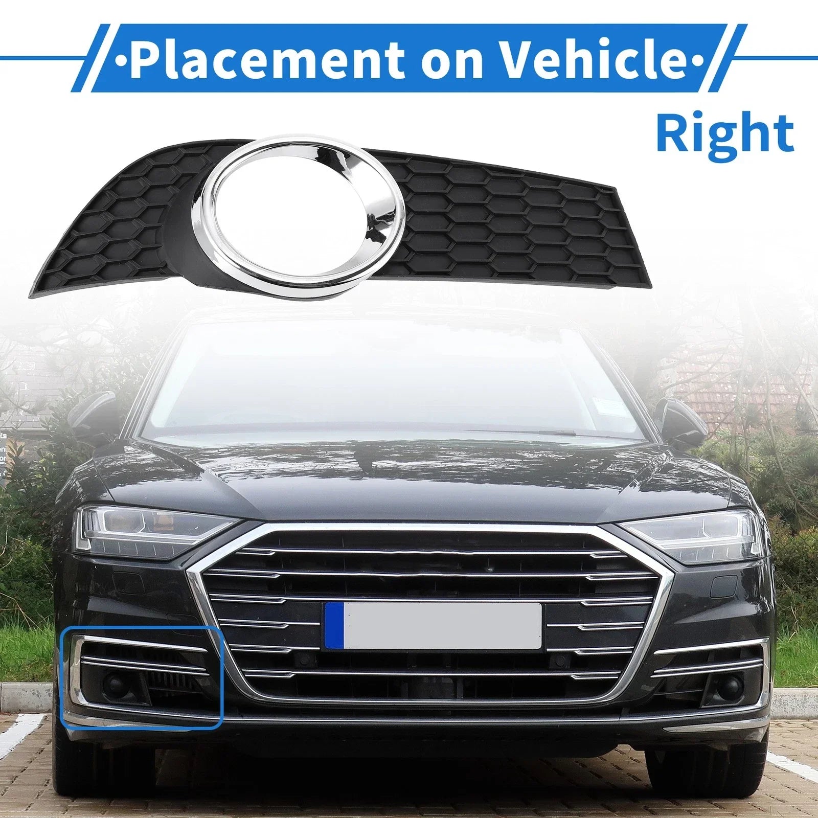 Front Right Fog Light Grill for Chevrolet Aveo (2009-2011)