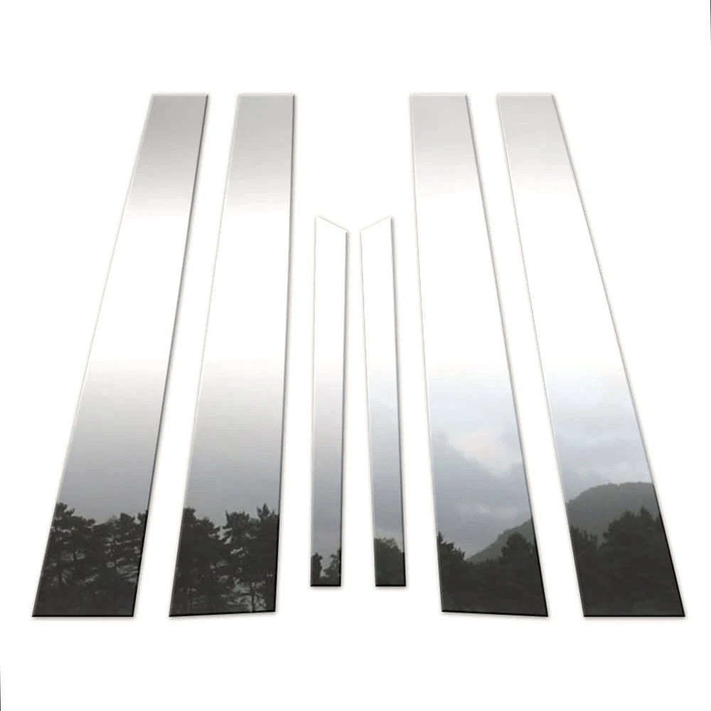 Chrome Pillar Covers 6pc Replacement for Hyundai Sonata (2006–2009)
