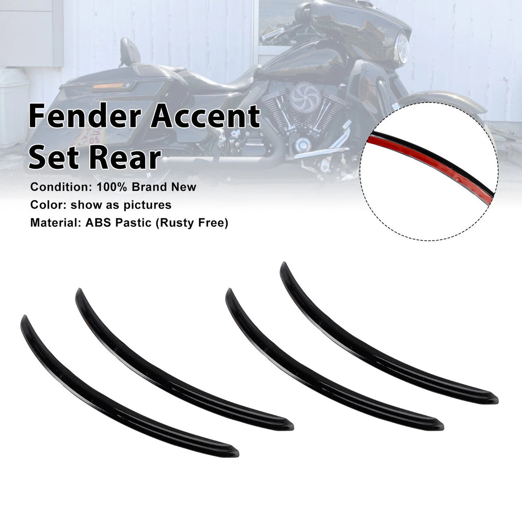 Rear Fender Accent Set for FLHX Street Glide (2006–2013) Black