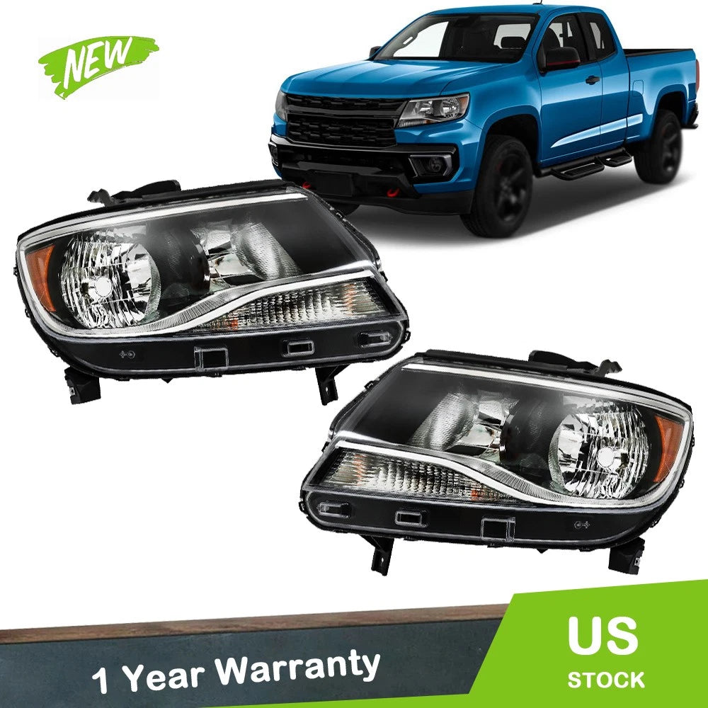 Headlights for Chevy Colorado (2015–2022) Halogen Driver & Passenger Side
