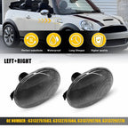 2X Front Side Marker Fender Light Clear Lens for Mini Cooper (2007–2015)