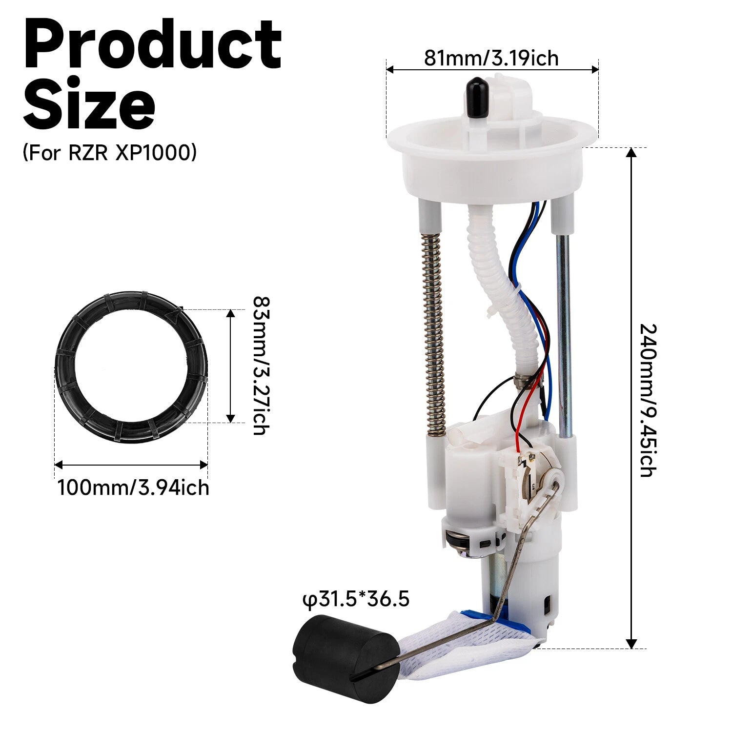 Fuel Pump for Polaris RZR 4 900/RZR 900/RZR 1000 4 XP 1000XP EPS (2014–2019)