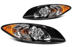 2Pcs Black Halogen Headlights for International Prostar (2008–2016)