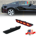 2pc Smoked Lens Red LED Rear Side Marker Lights for Ford Mustang (2010–2014)